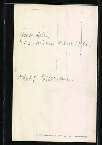 AK Operette Die schöne Risette, Lussmann und Holm, Wir sind ja hier auf Probe