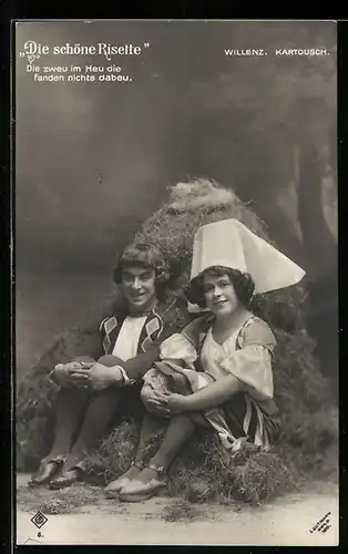 AK Die schöne Risette, Sänger Willenz und Kartousch, Operette
