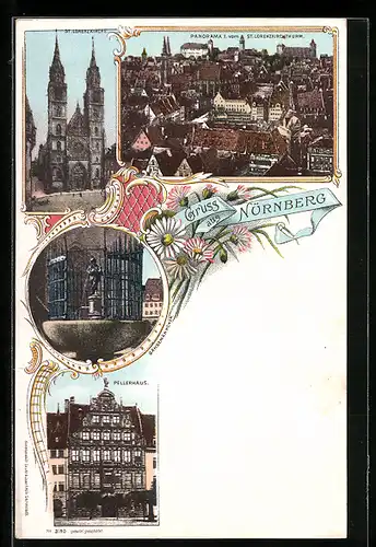 AK Nürnberg, St. Lorenzkirche, Pellerhaus, Gänsemännchen
