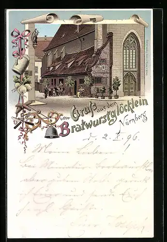 Lithographie Nürnberg, Gasthaus Bratwurstglöcklein