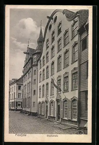 AK Monschau, Stadtstrasse mit Hotel Richter