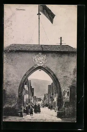 AK Oppenau, Strassenpartie am Tor