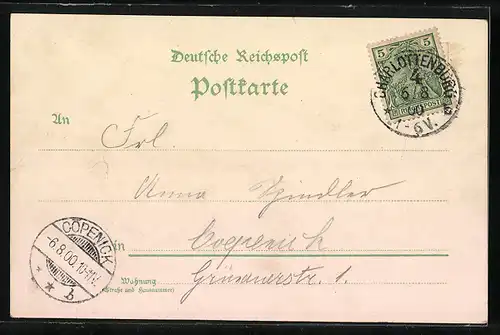 Lithographie Berlin-Spandau, Gebäude am Marktplatz, Juliusthurm