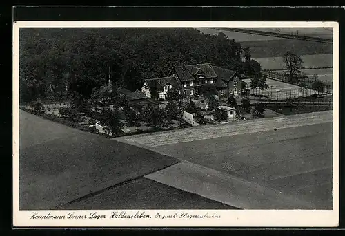 AK Haldensleben, Hauptmann Loeper Lager, Fliegeraufnahme