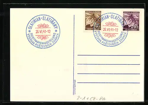 AK Slatinany, Briefmarken-Ausstellung 22. - 29. Juni 1941, Kirche