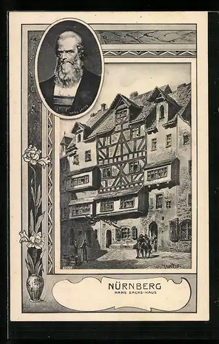 Künstler-AK Nürnberg, Hans Sachs` Wohnhaus