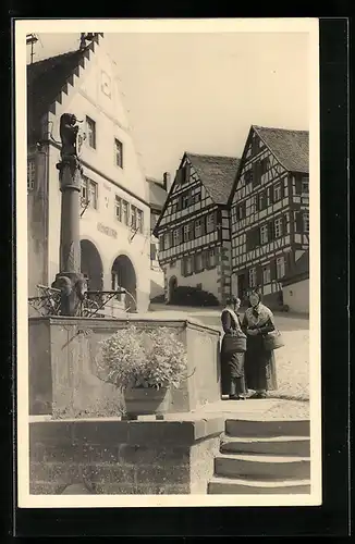 AK Schiltach i. Schwarzwald, Ortspartie am Rathaus