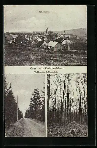 AK Gebhardshain, Waldpartien, Totalansicht