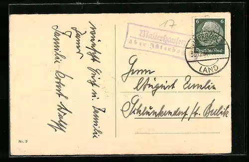 AK Landpoststempel Malterhausen über Jüterbog