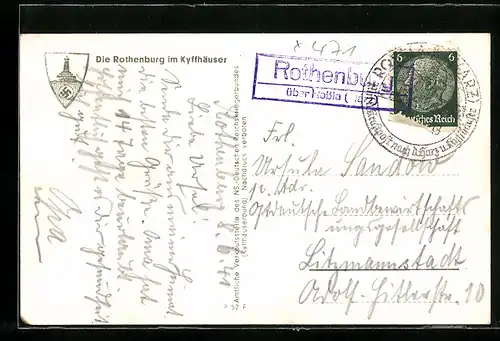 AK Landpoststempel Rothenburg über Rossla /Harz