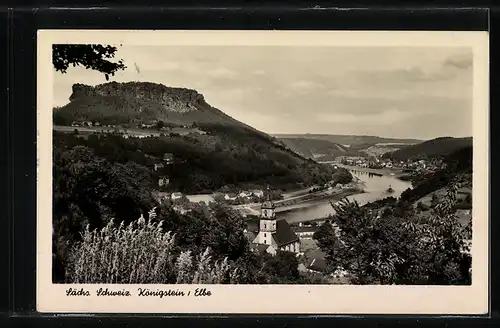 AK Landpoststempel Kleinhennersdorf über Königstein /Sächs. Schweiz