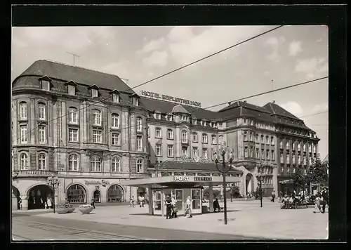 AK Erfurt, Interhotel Erfurter Hof, Kiosk Postservice