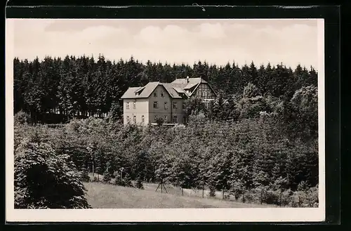 AK Benneckenstein /Harz, Hotel Waldhaus H. Scharnweber aus der Vogelschau