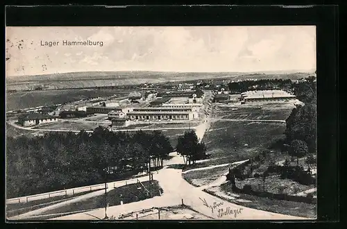 AK Lager Hammelburg, Gesamtansicht aus der Vogelschau