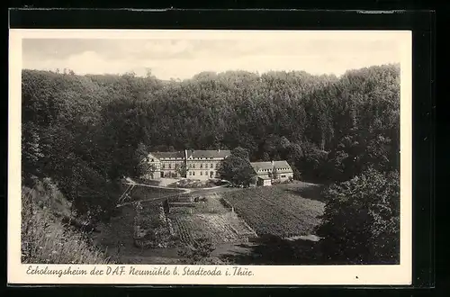 AK Neumühle bei Stadtroda /Th., DAF-Erholungsheim aus der Vogelschau