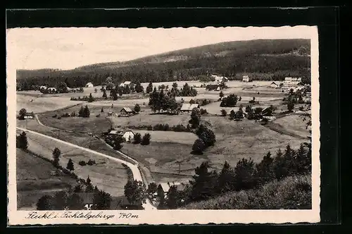 AK Fleckl /Fichtelgebirge, Ortsansicht aus der Vogelschau