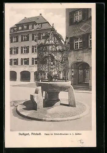 AK Stuttgart, Hans im Glück-Brunnen