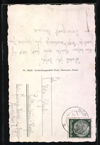 AK Eschwege, Märchenbrunnen im Schlosshof