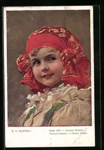 Künstler-AK Camil Vladislav Muttich: Unsere Kinder