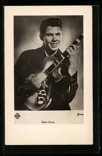 AK Musiker Peter Kraus mit Gitarre