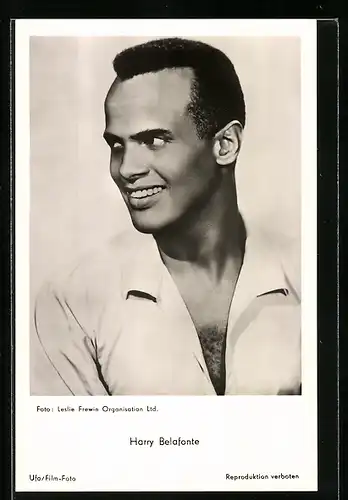 AK Musiker Harry Belafonte, us-amerikanischer Sänger, Schauspieler und Entertainer