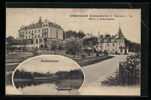 AK Schmeckwitz b. Kamenz i. Sa., Johannisbad und Handricksteich