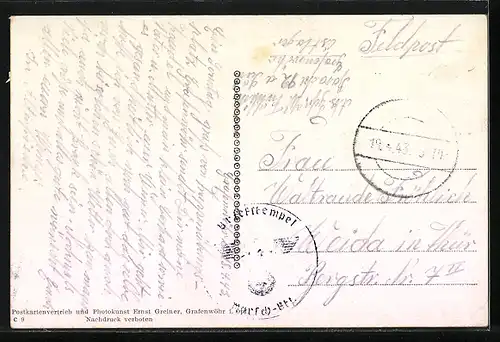 AK Grafenwöhr, Wasserturm u. Forsthaus