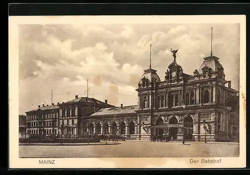 AK Mainz, vor dem Bahnhof