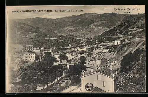 AK Monistrol-D`Allier, Le Quartier de la Gare