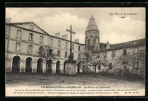 AK Le Monastier-sur-Gazeille, La Place du Couvent