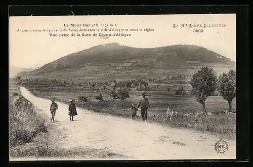 AK Céaux-d`Allègre, Vue prise de la Gare