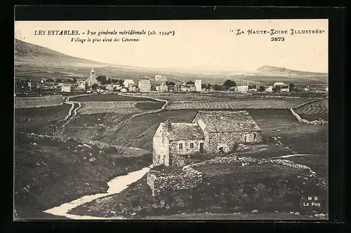 AK Les Estables, Vue gènèrale mèridionale