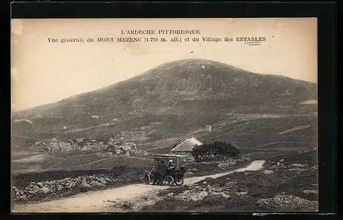 AK Estables, Vue gènèrale du Mont Mezenc et du Village des Estables