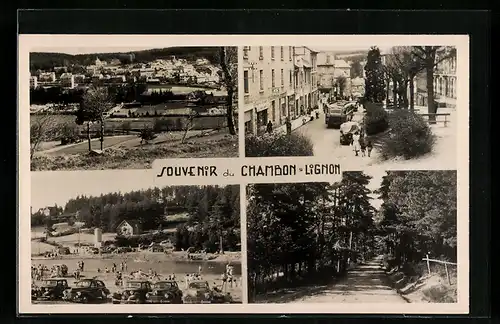 AK Chambon-sur-Lignon, vier Ansichten vom Ort und aus der Umgebung