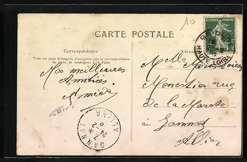 AK Brioude, Ortsansichten im Schriftzug