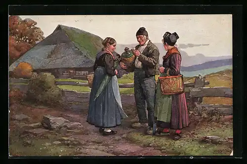 Künstler-AK Fritz Reiss: Schwarzwälder Leben