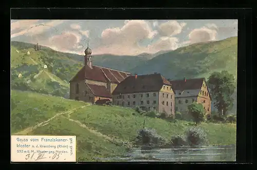 Künstler-AK Kreuzberg / Rhön, Franziskanerkloster