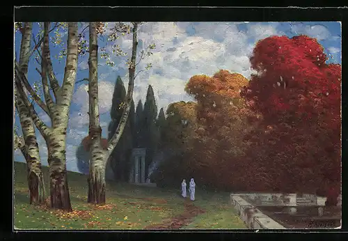 Künstler-AK Hermann Rüdisühli: Hain der Vestalinen im Herbst