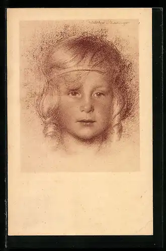 Künstler-AK Walter Schachinger: Porträt eines Mädchens