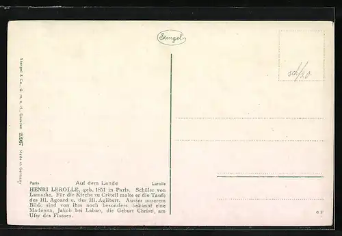 Künstler-AK Stengel & Co. Nr. 29967: Auf dem Lande, Schäferin hütet ihre Schafe