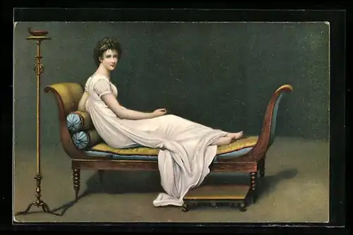 Künstler-AK Portrait von Madame Récamier