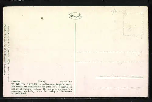 Künstler-AK Stengel & Co. Nr. 29078: Fasttag