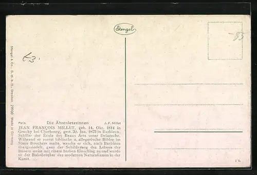 AK Die Ährenleserinnen bei der Arbeit