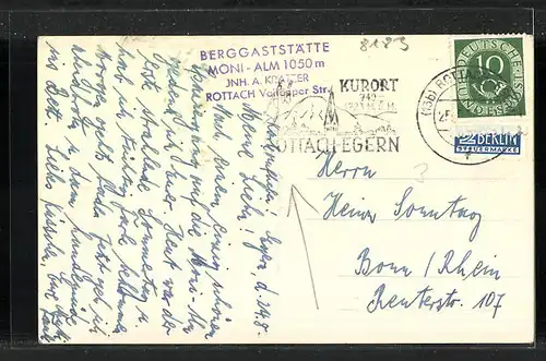 AK Rottach, Gaststätte Monie-Alm