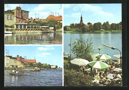 AK Malchow / Meckl., Cafe Dust, Blick von der Terrasse