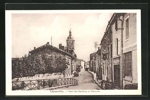 AK Lerouville, Rues des Carrieres et Nationale