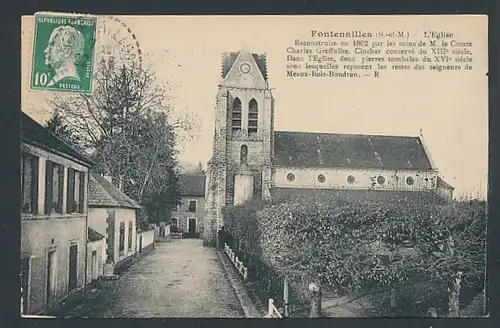 AK Fontenailles, Vue sur l`Eglise