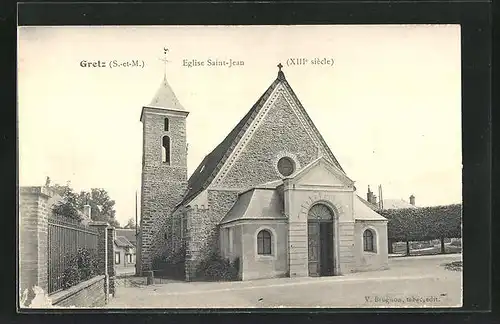 AK Gretz. Eglise Saint-Jean