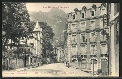 AK Cauterets, Vue en Rue du Mamelon Vert