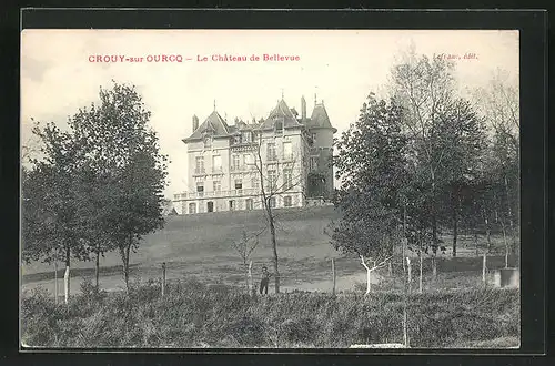 AK Crouy-sur-Ourcq, Le Château de Bellevue